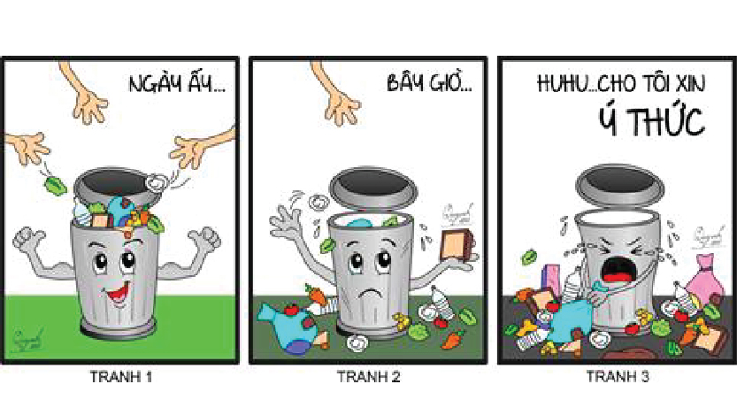 Tranh biếm họa về xả rác bừa bãi 1